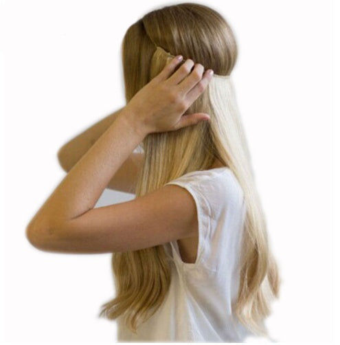 Natural color hair wig reality seamless hair extensions hair stealth seamless wig factory direct sales